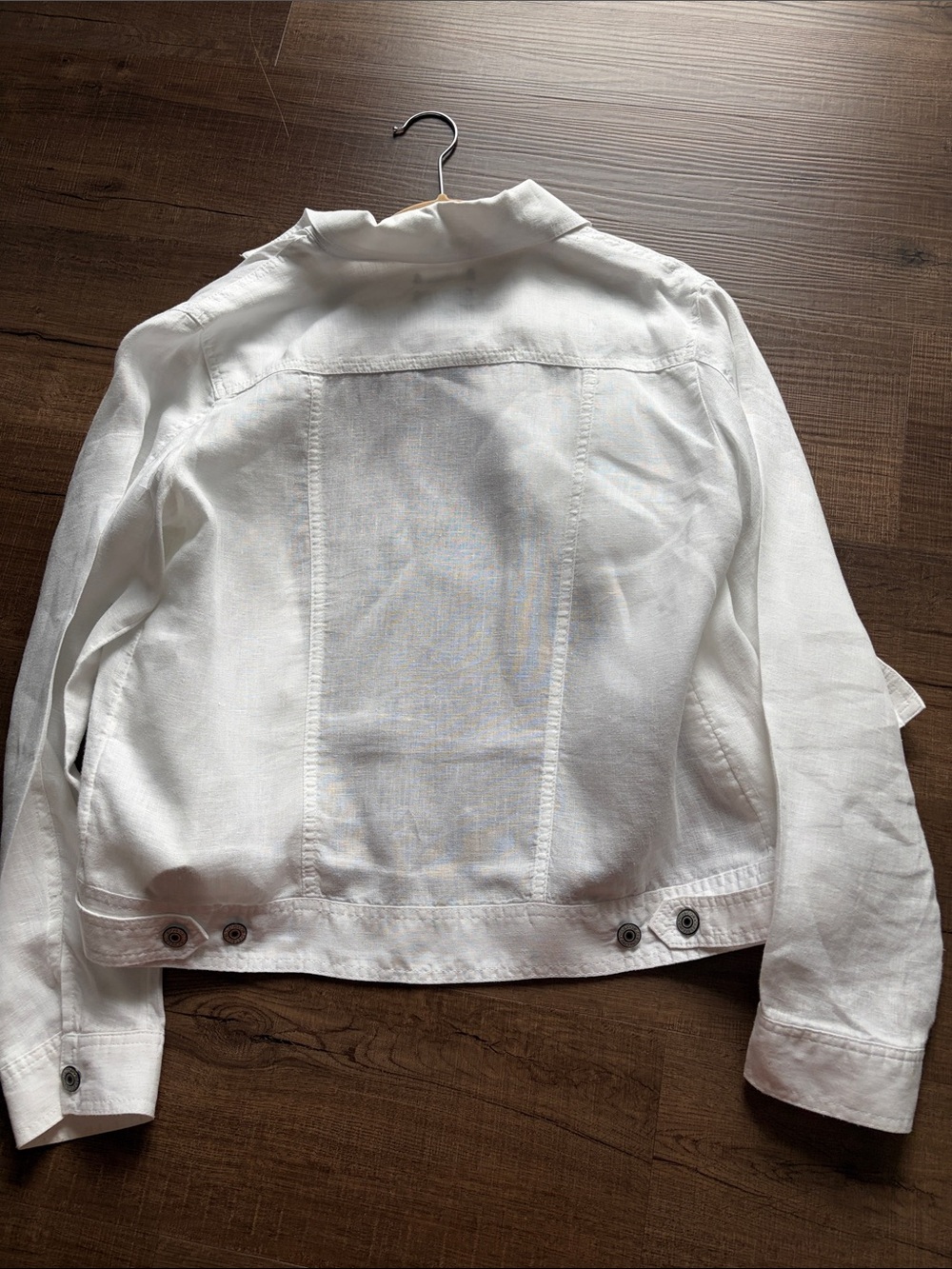 Jones New York white Linen Button-Up jacket - Picture 3 of 3